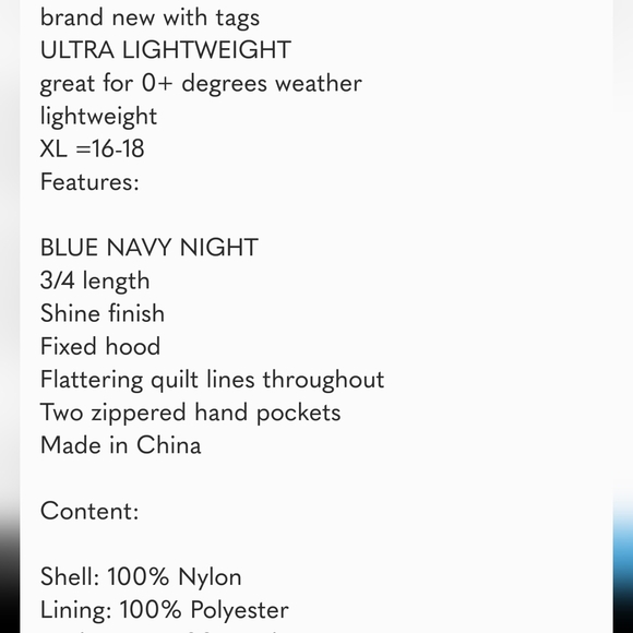 Aventure Women’s Navy Blue Nylon Lightweight Packable Puffer jacket - Picture 6 of 7